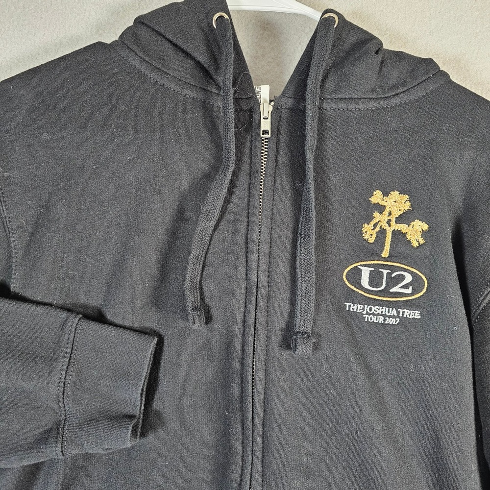 U2 The‎ Joshua Tree Tour 2017 Zip Up Hoodie Black Size Small
